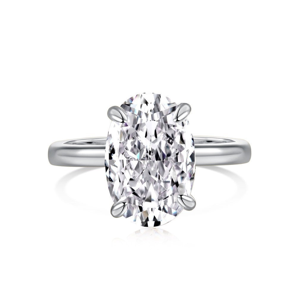 Oval Zircon Wedding Ring