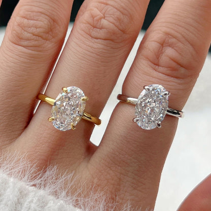 Oval Zircon Wedding Ring