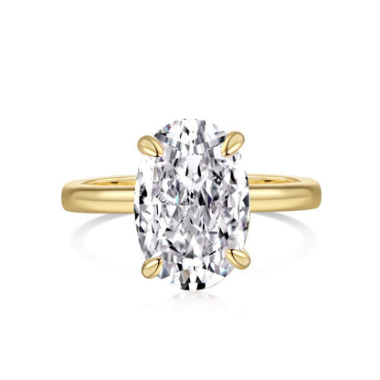 Oval Zircon Wedding Ring