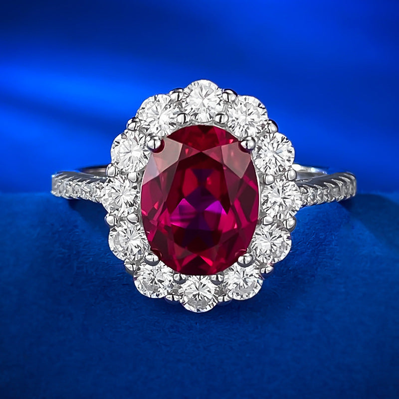 Oval zirconia ring