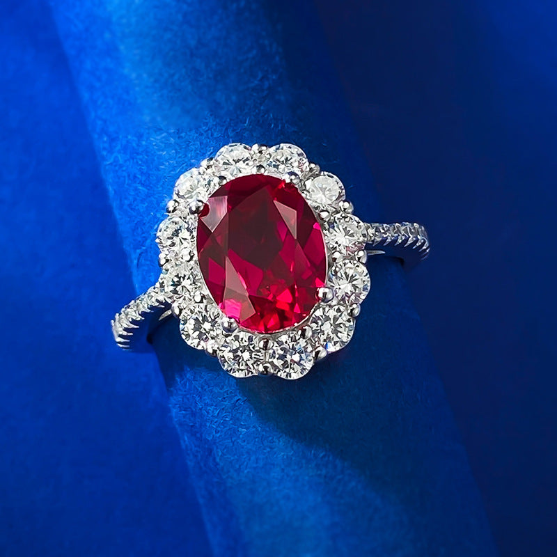 Oval zirconia ring