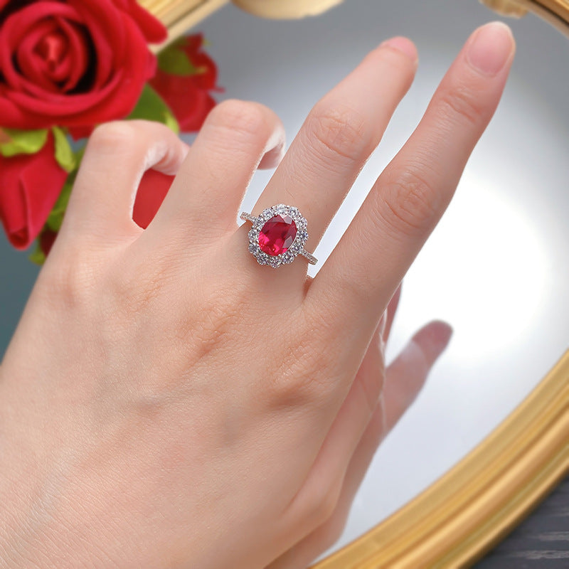 Oval zirconia ring