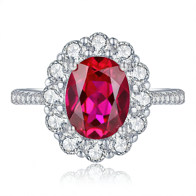 Oval zirconia ring