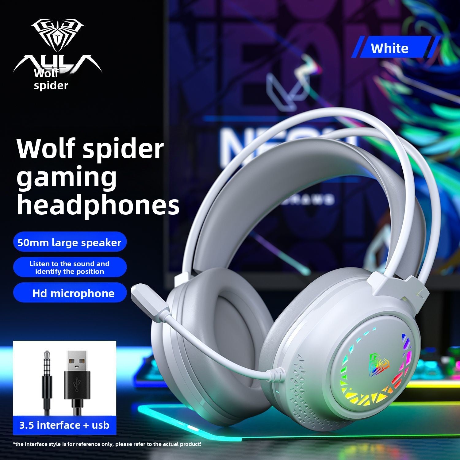 Over-ear wired headphones