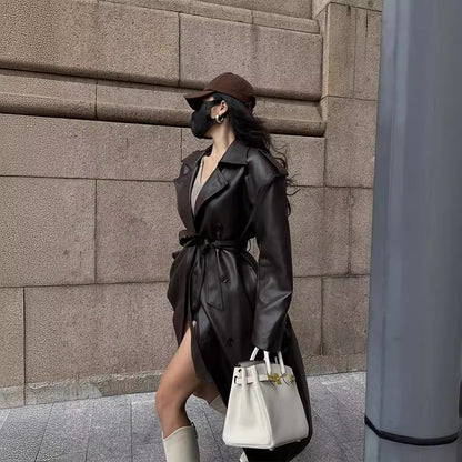 Over-The-Knee PU Leather Jacket
