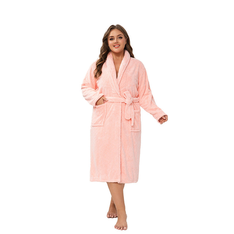 Oversized Coral Fleece Bathrobe Quick Drying