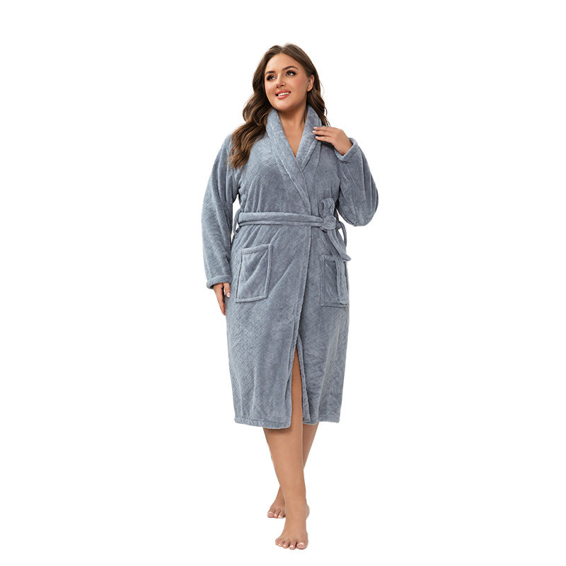 Oversized Coral Fleece Bathrobe Quick Drying