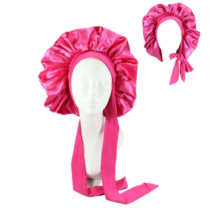 Oversized Double Layer Satin Sleep Cap
