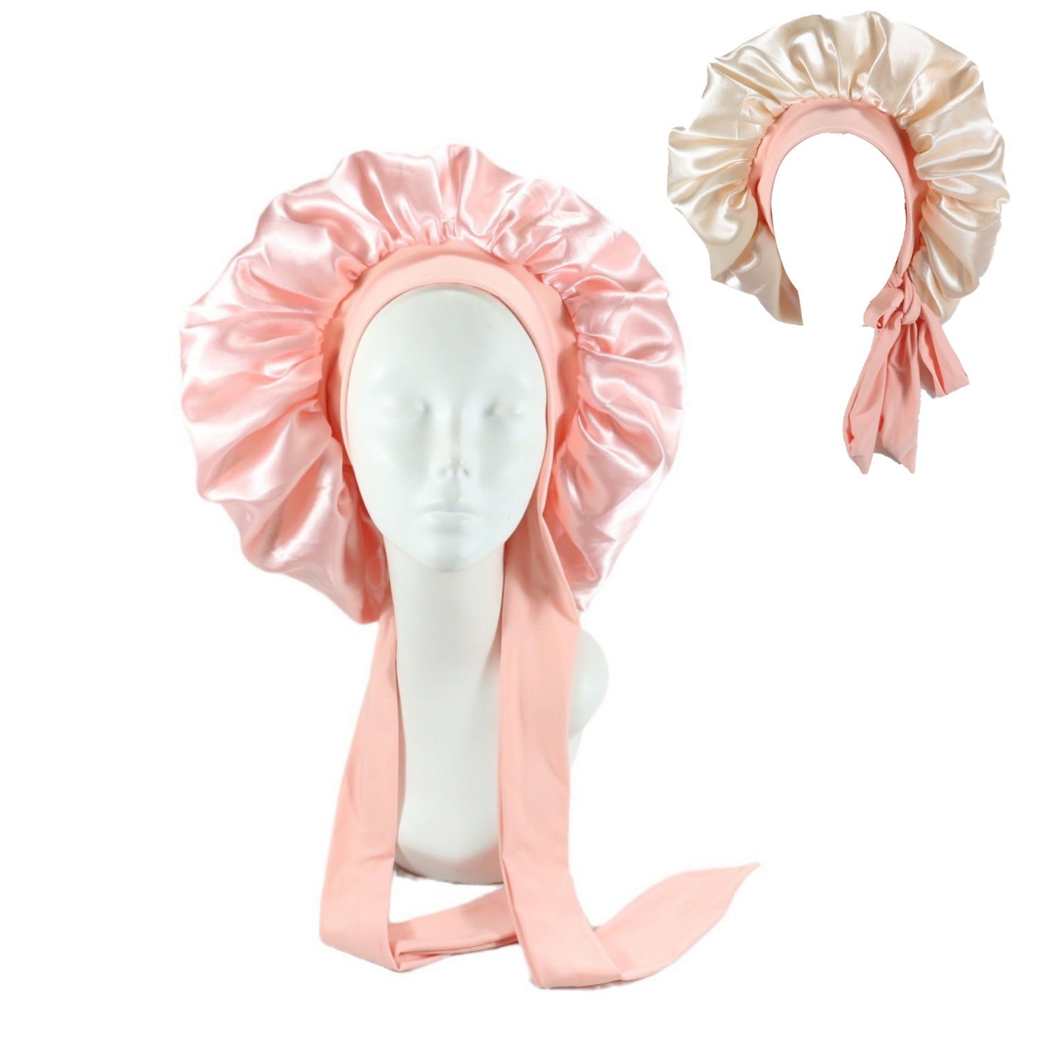 Oversized Double Layer Satin Sleep Cap