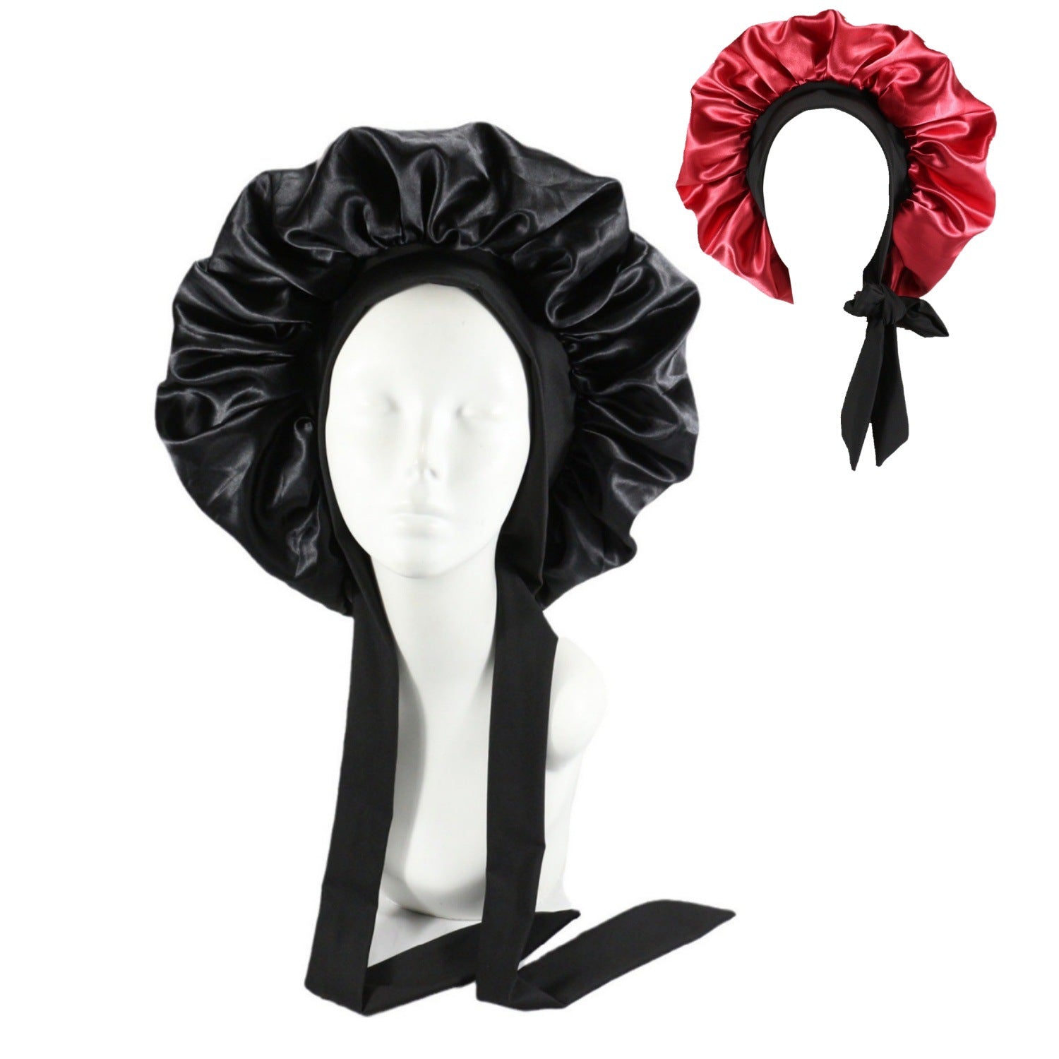 Oversized Double Layer Satin Sleep Cap