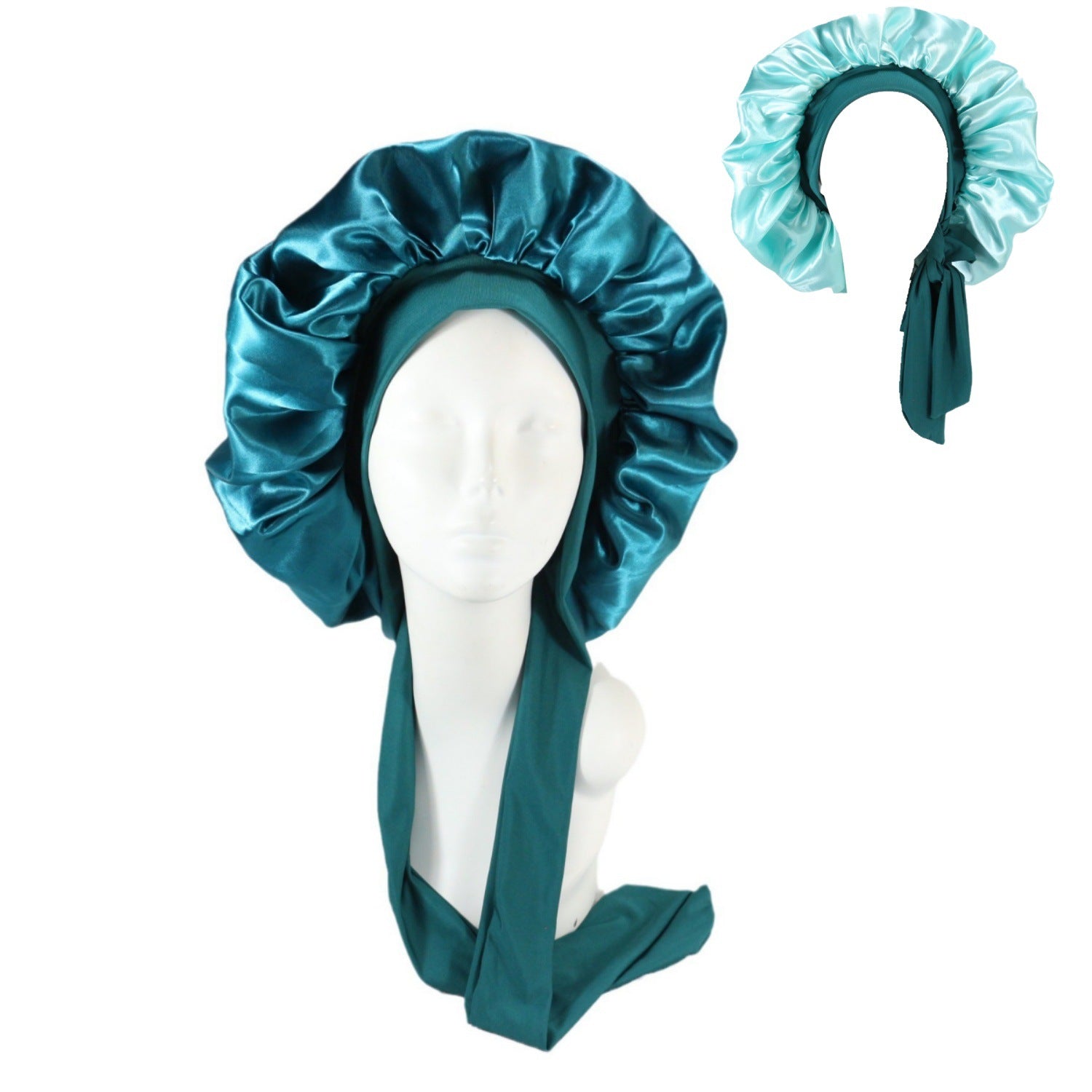 Oversized Double Layer Satin Sleep Cap