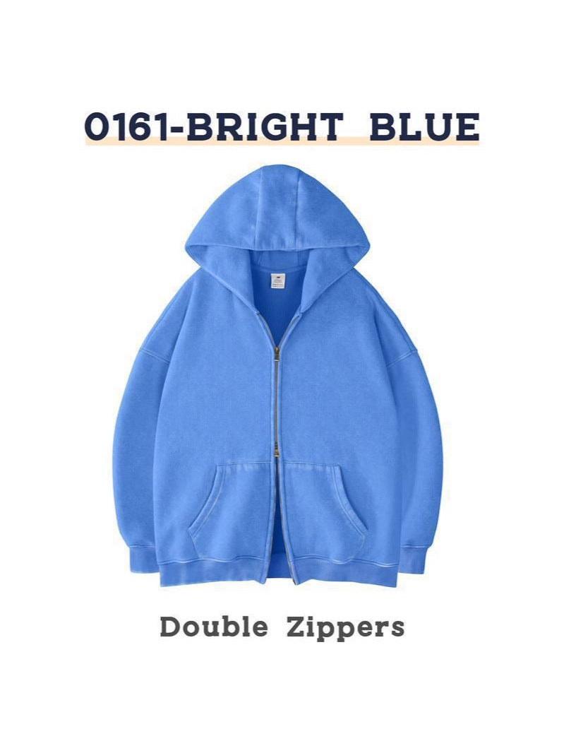 Oversized Fleece-Lined Hooded Sweatshirt