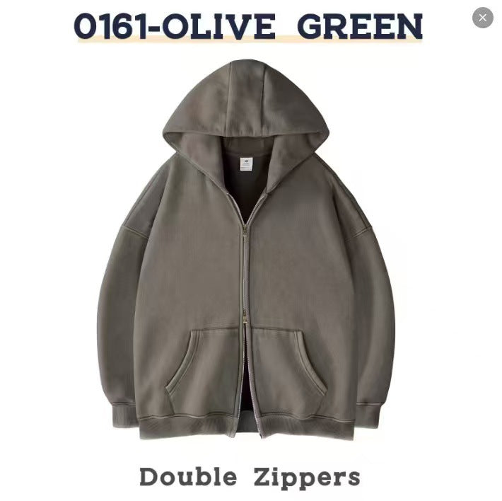 Oversized Fleece-Lined Hooded Sweatshirt