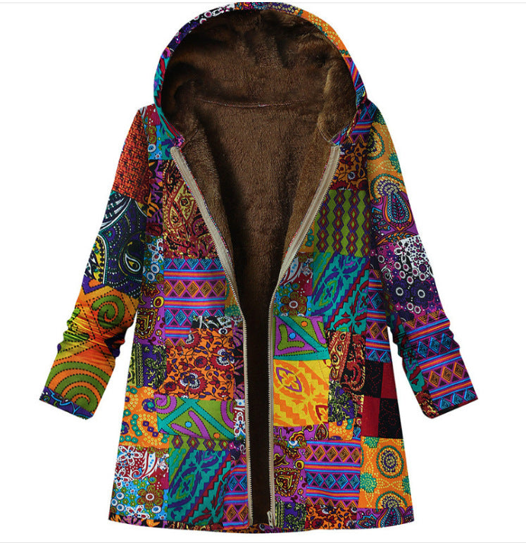 Oversized Hooded Cotton Linen Coat