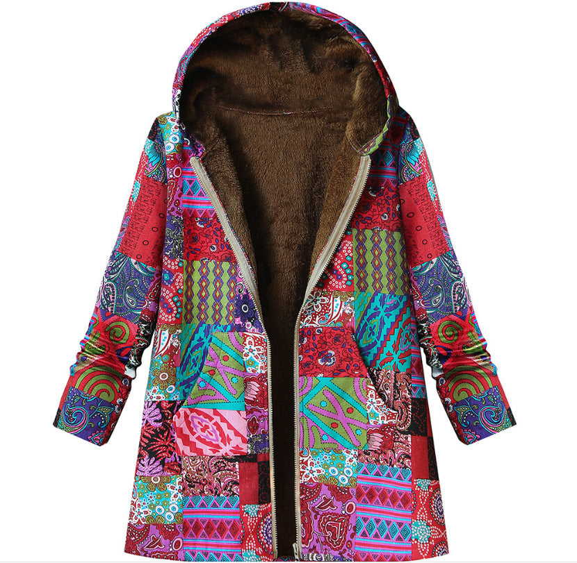 Oversized Hooded Cotton Linen Coat