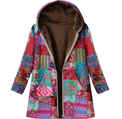 Oversized Hooded Cotton Linen Coat