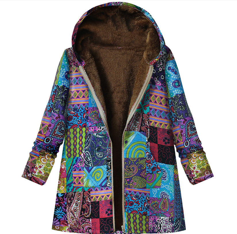 Oversized Hooded Cotton Linen Coat