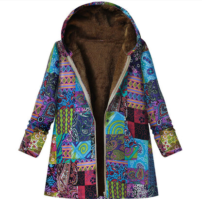 Oversized Hooded Cotton Linen Coat