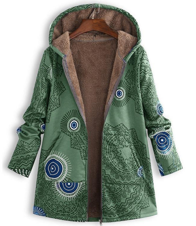 Oversized Hooded Cotton Linen Coat