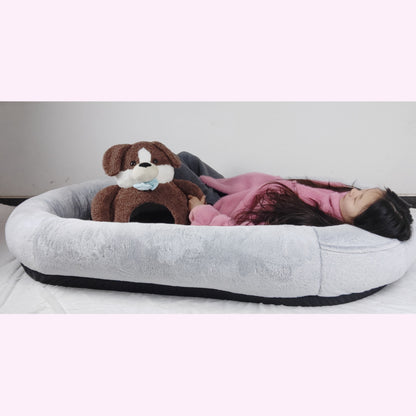 Oversized Human and Pet Shared Bed