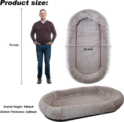 Oversized Human and Pet Shared Bed
