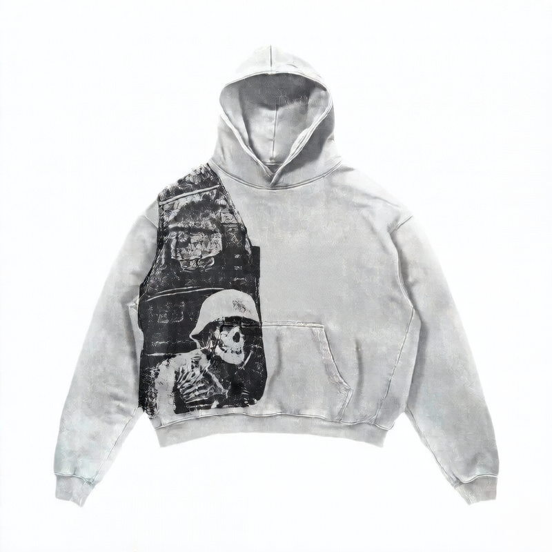 Oversized Print Hoodie Streetwear Sweatshirt