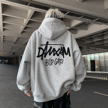 Oversized Pure Cotton Hooded Sweatshirt