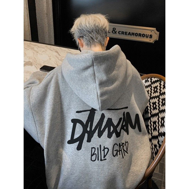 Oversized Pure Cotton Hooded Sweatshirt