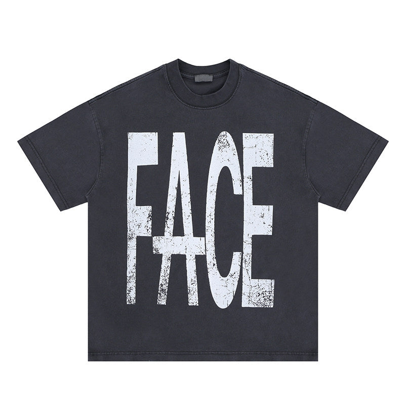 Oversized Vintage Washed Print T-Shirt