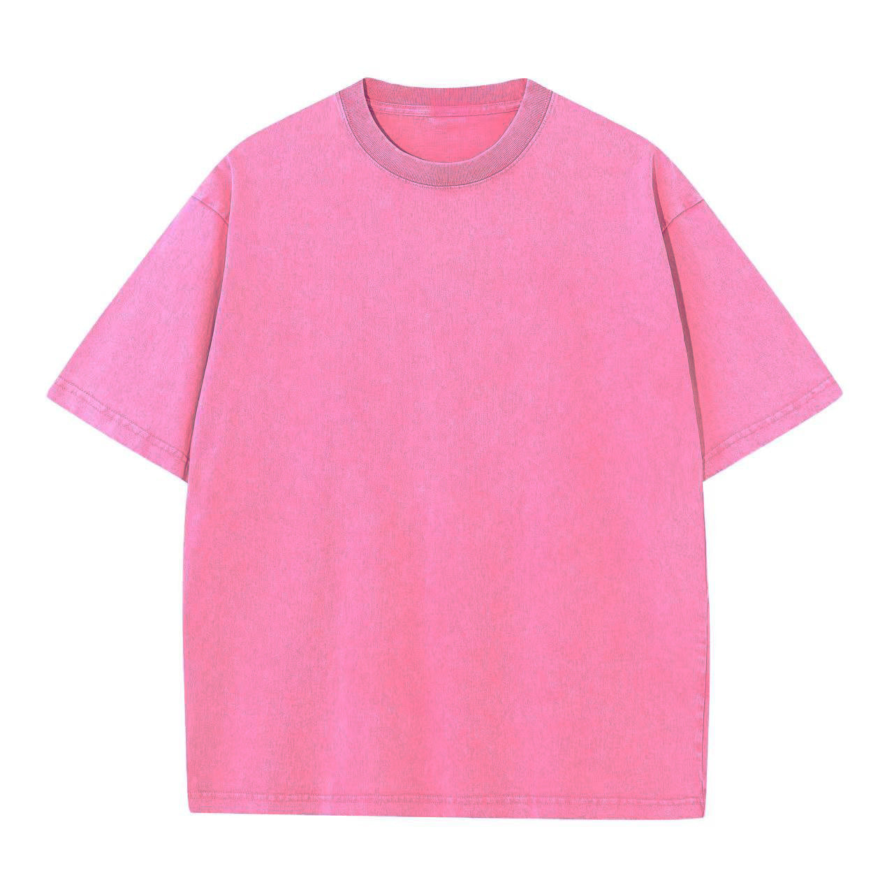 Oversized Washed Cotton T-shirt with Batik Print