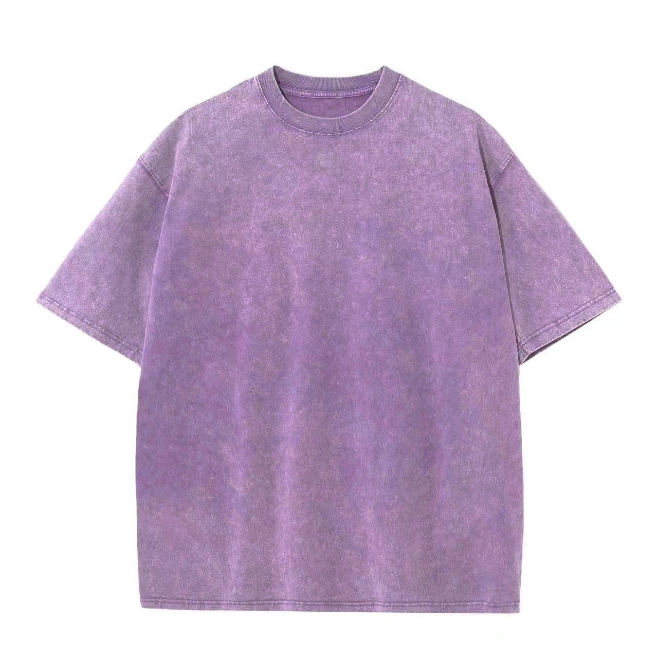 Oversized Washed Cotton T-shirt with Batik Print