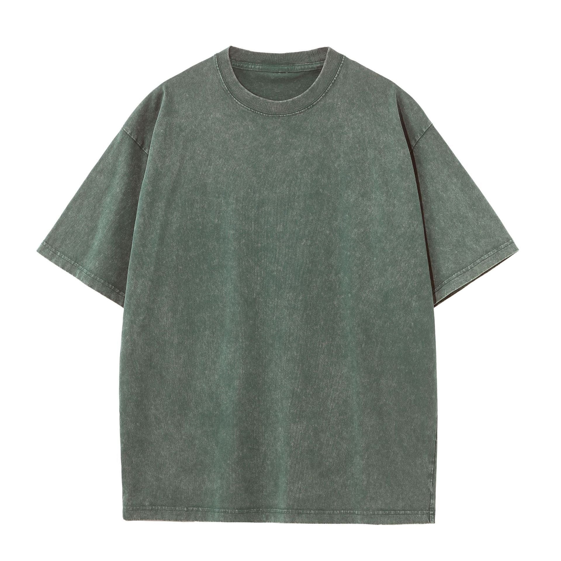 Oversized Washed Cotton T-shirt with Batik Print