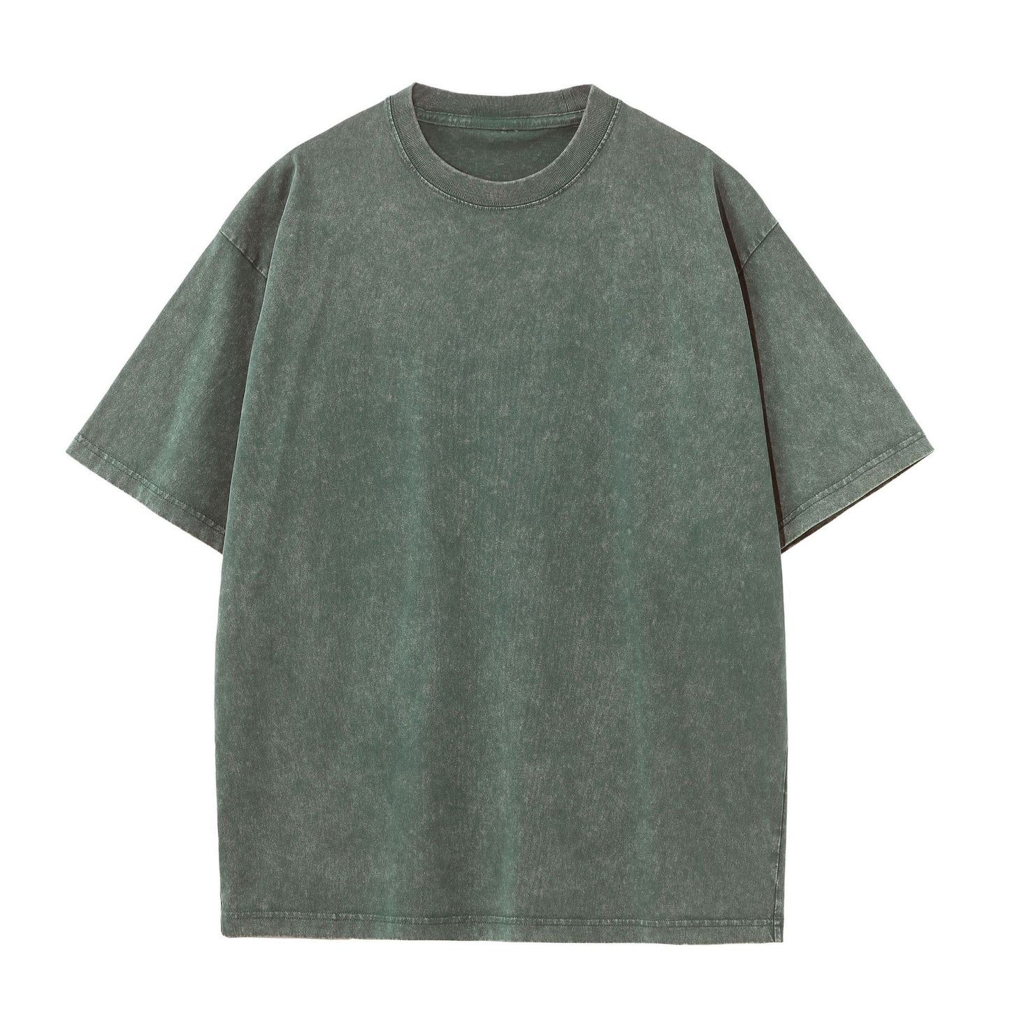 Oversized Washed Cotton T-shirt with Batik Print