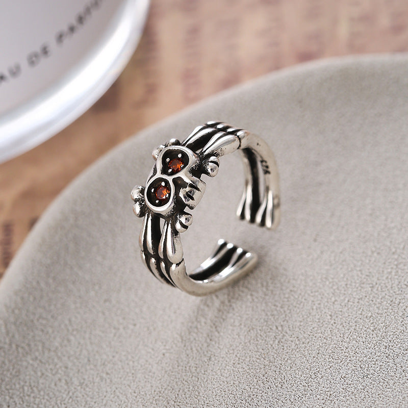Owl ruby ring