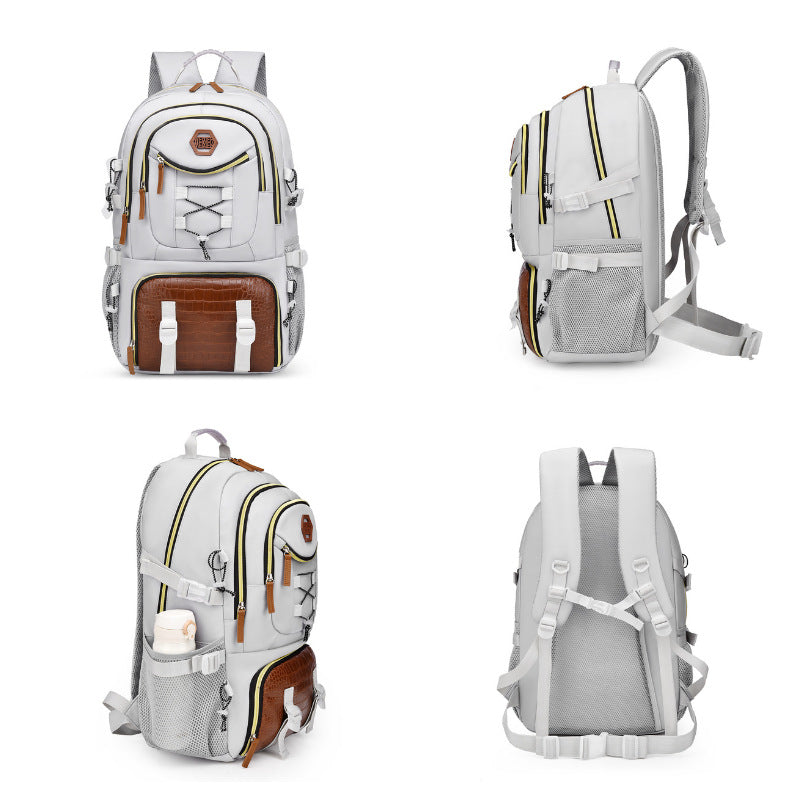 Oxford Cloth Backpack with Laptop Compartment