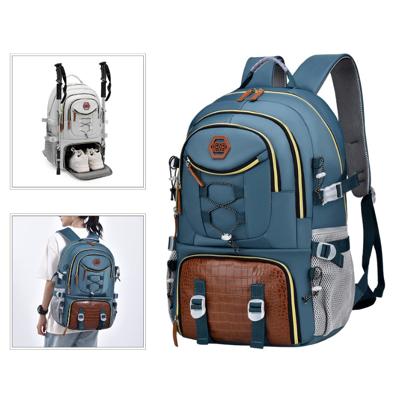 Oxford Cloth Backpack with Laptop Compartment