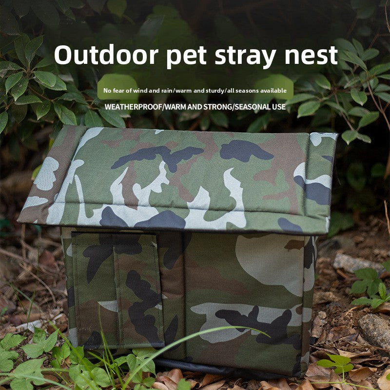 Oxford Cloth Insulated Cat Shelter with Aluminum Foil