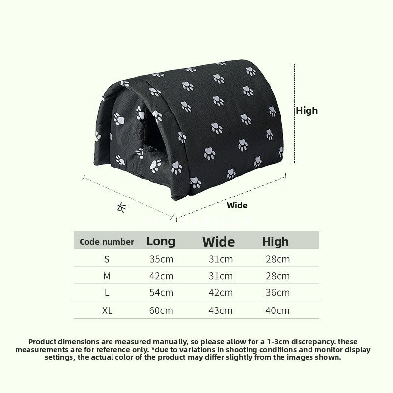 Oxford Cloth Insulated Cat Shelter with Aluminum Foil