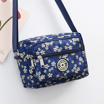 Oxford Cloth Women Crossbody Bag with Floral Print