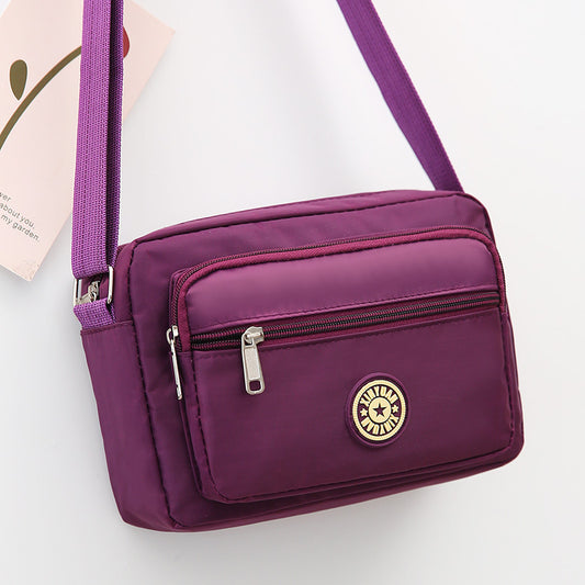 Oxford Cloth Women Crossbody Bag with Floral Print