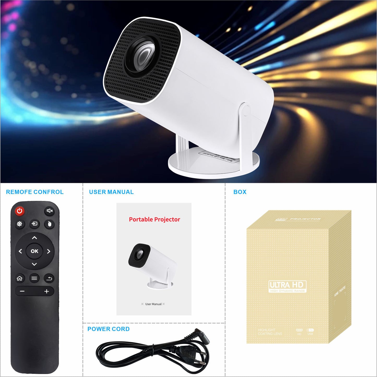 P30PRO Android 4K HD Wireless Portable Projector
