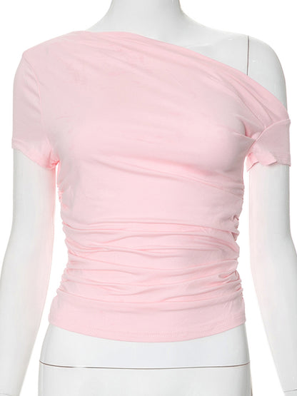 Padded crop-top T-shirt for women