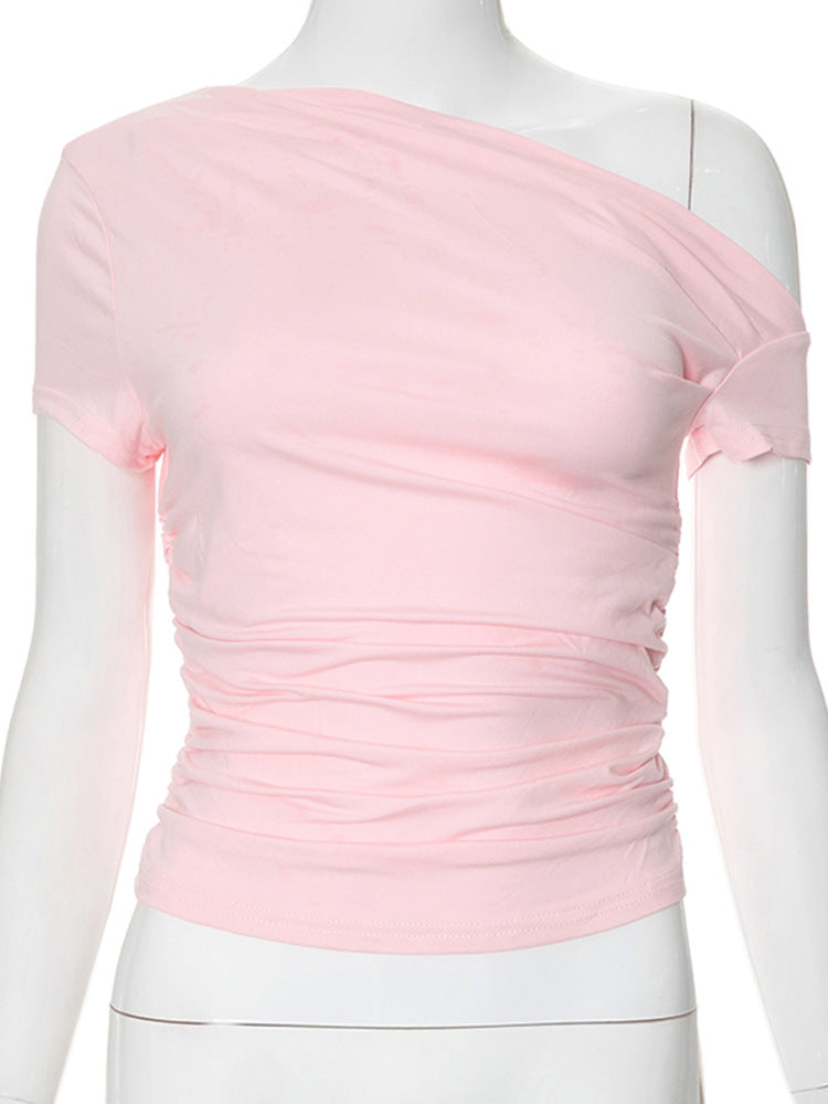 Padded crop-top T-shirt for women