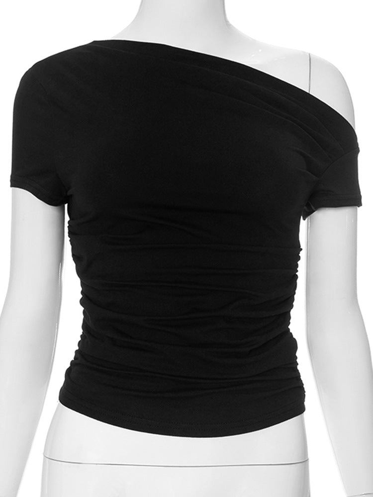 Padded crop-top T-shirt for women