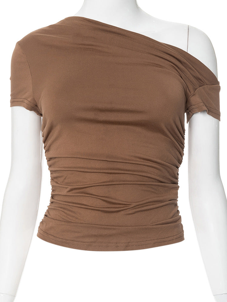 Padded crop-top T-shirt for women