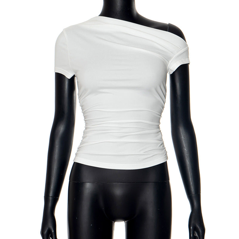 Padded crop-top T-shirt for women