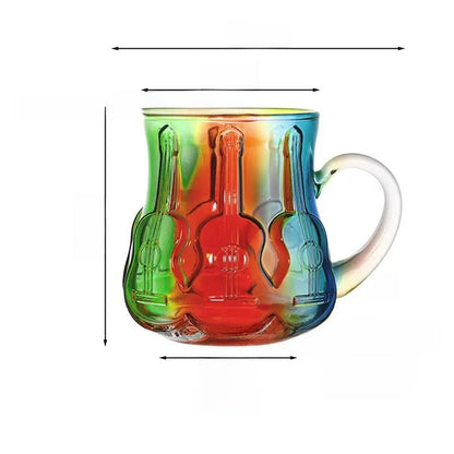 Painted Book-Shaped Stacking Glass Mug