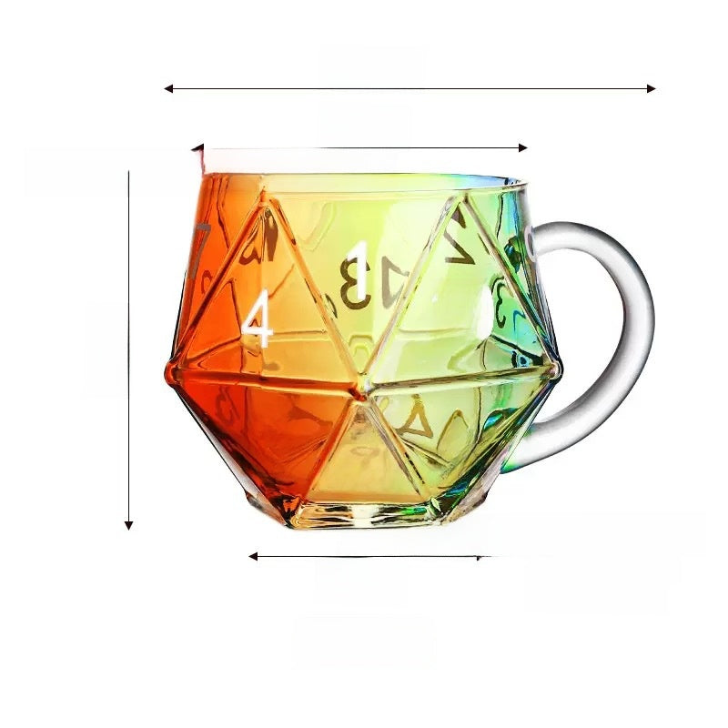Painted Book-Shaped Stacking Glass Mug