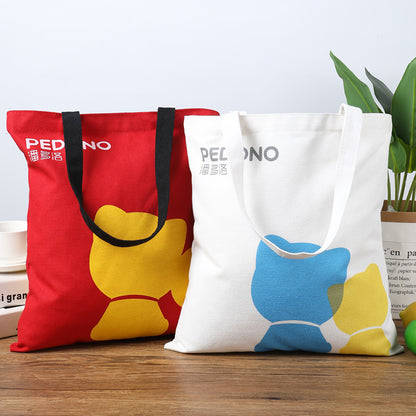 Painted Canvas Tote Bag