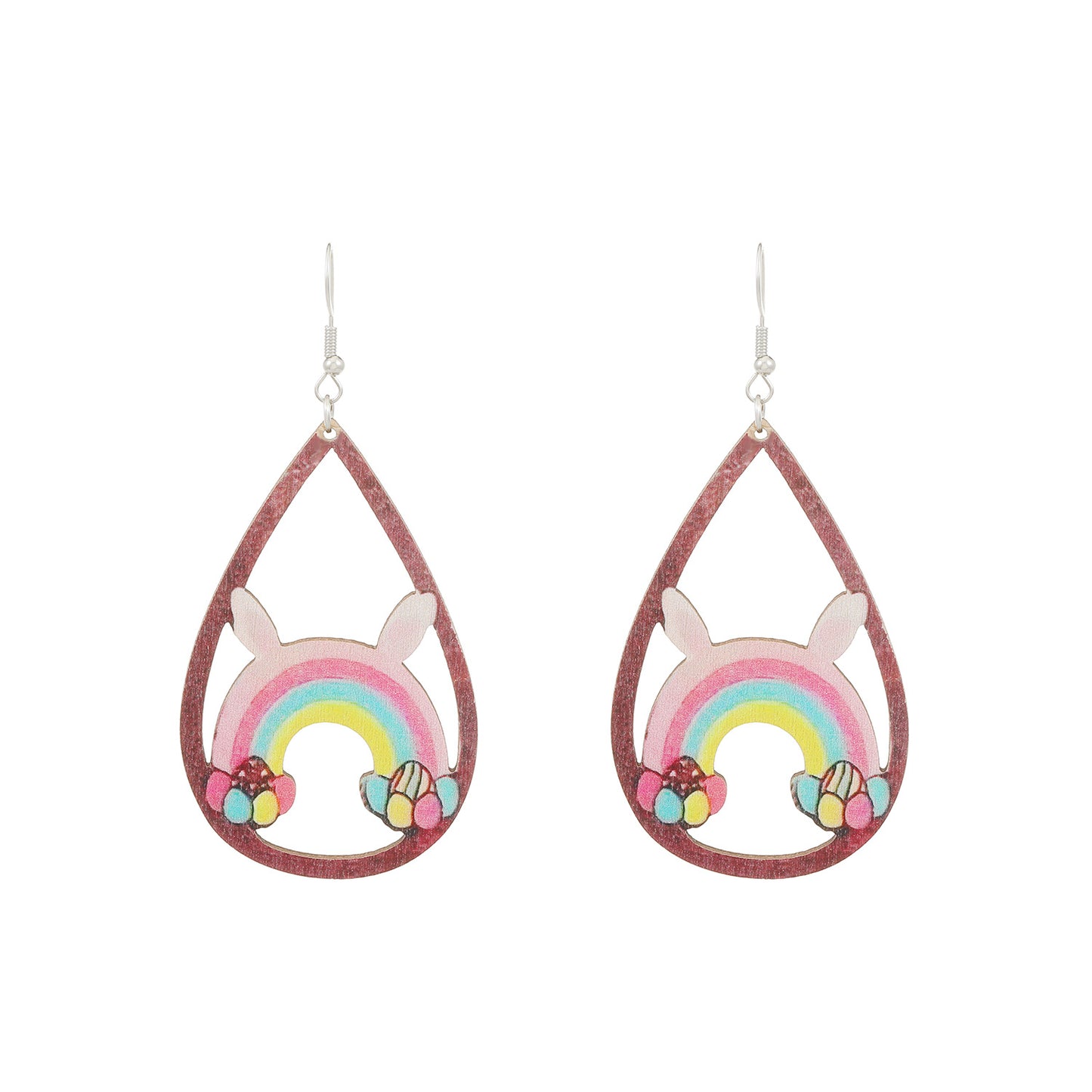 Painted Rabbit Drop Earrings